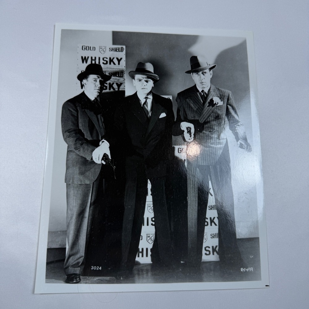 Warner Bros The Roaring Twenties Photo 8x10 B&W Cagney Bogart Gangster Still